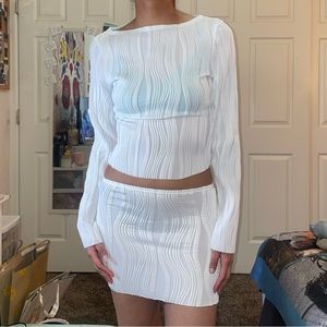 White Top & Skirt Set